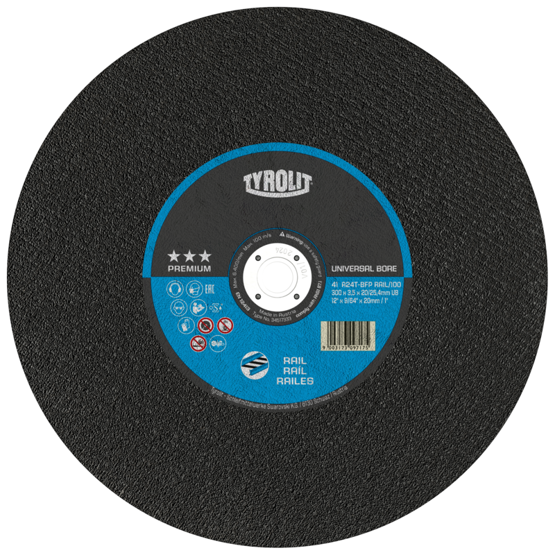 PREMIUM Schienentrennscheiben mit universeller Bohrung